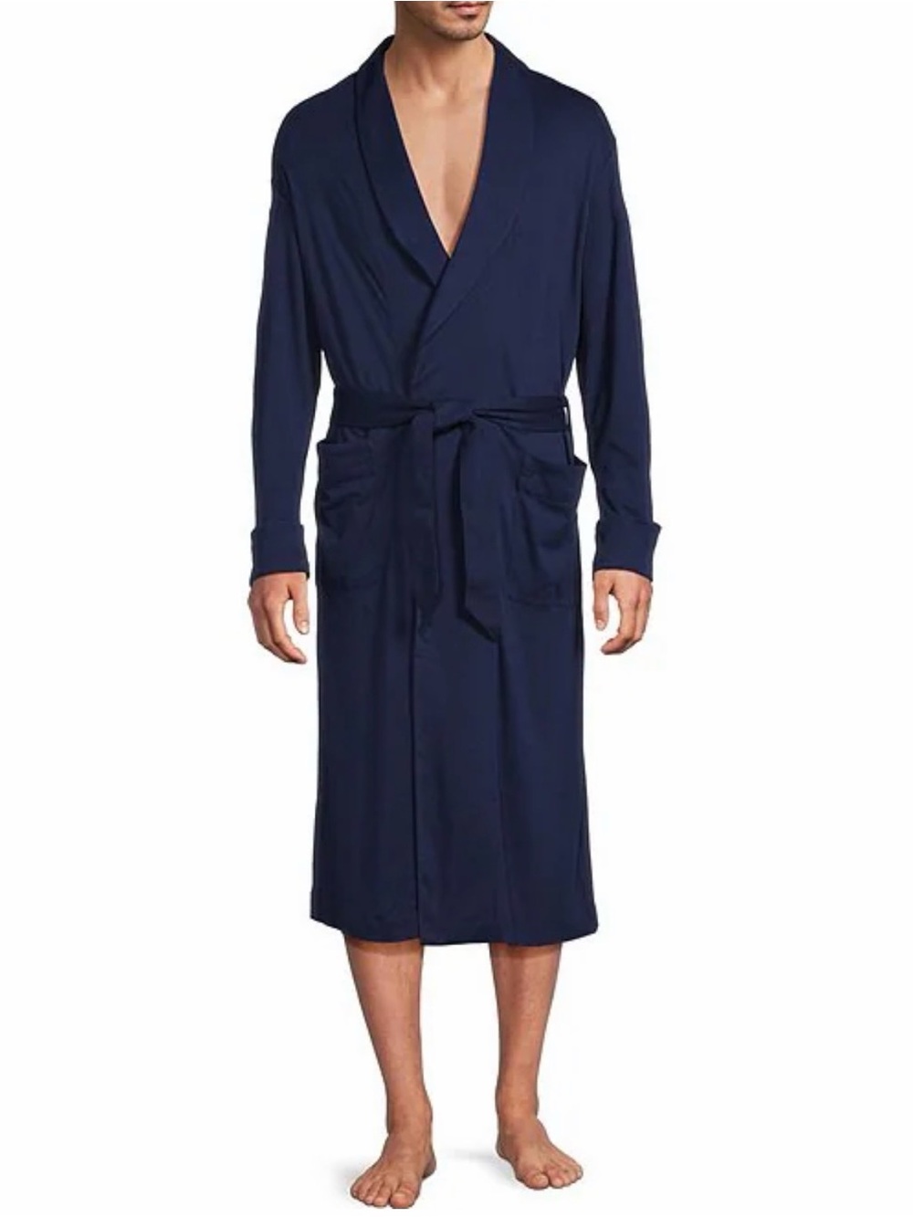 Hart Schaffner Marx Men's Navy Shawl-Collar Robe